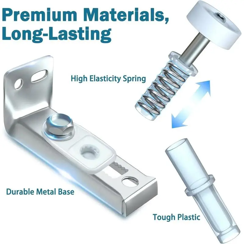 Foldable Door Hardware Repair Kit - 2 Piece Set, Includes Replacement Parts, Top and Bottom Brackets, 3/8 Inch Pivot, Fits Folded Pocket Doors