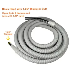 Basic Hose with Reduced Cuff for 1.25in Valve Enhanced Suction Power Crush Proof Pliable Fit Budd & Kenmore Vacuums