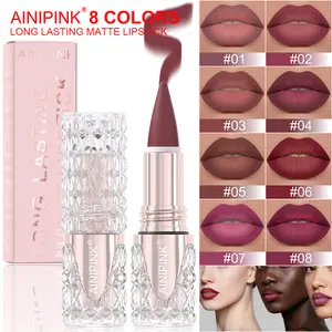AINIPINK 1pcs Long Lasting Matte Lipstick Set | High Pigment, Waterproof & Smudge Proof | TikTok Viral Nude & Bold Lip Makeup for All Skin Tones & Daily Looks shop cruelty free  or beauty vet personalised  gifts sobremi non smudge