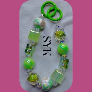 Green Phone Keychain