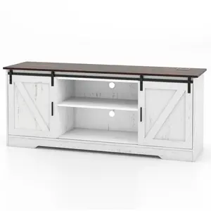 COSTWAY - TV Stand for 65 Inch TVs Media Console Table for Living Room-White
