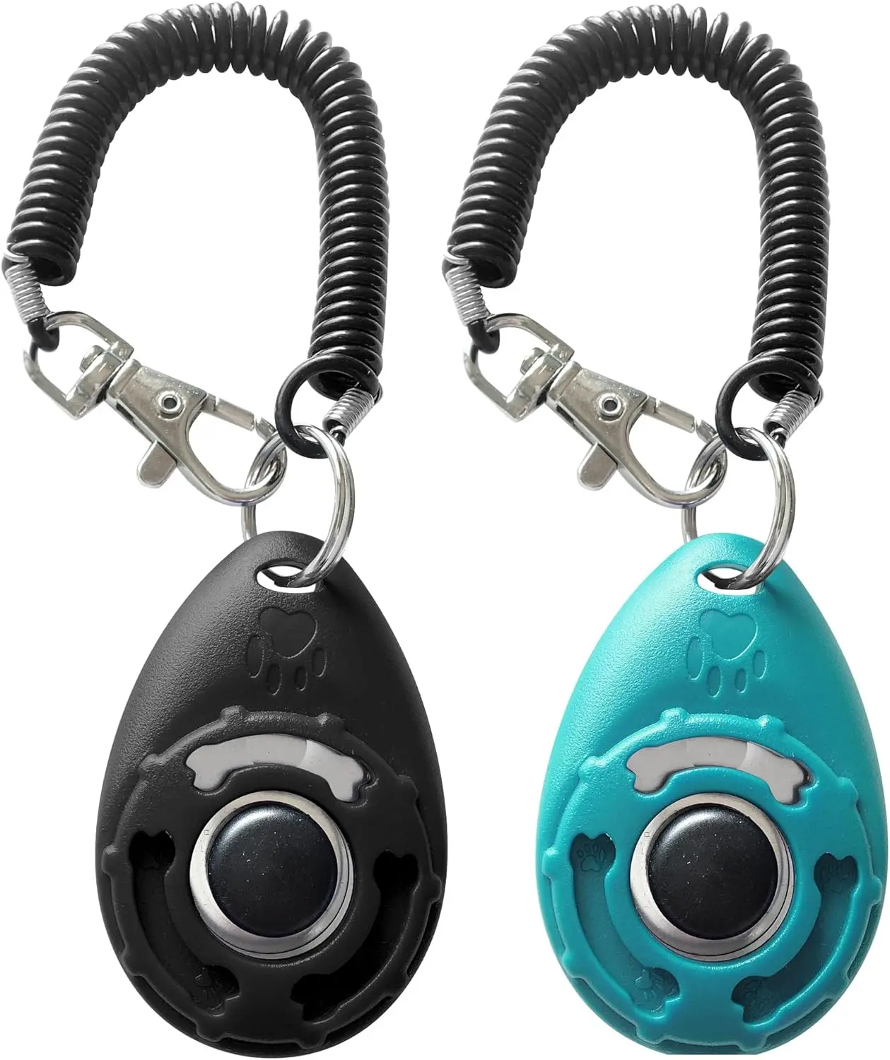 Dog Training Clicker with Sring Wrist and Keyring - Pet Dog Training Clickers for Puppy, Cat, Potty, Bird, Horse, Pet, Trainer Training Tools, Behavior Aids