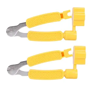 2Counts Non-Slip Guitar Repair Tool Kit, Multi-Function String Winder Cutter Nail Puller, Anti-Tangle Efficient Operation, Universal for Bass Ukulele, Instrument Accessories