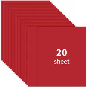 20sheet 8.5'' x 11''Red Cardstock,250gsm/92bl Construction Paper,Double Sided Printer Paper,for Christmas Cards,Craft,Invitations,Scrapbook Supplie(Christmas Red)