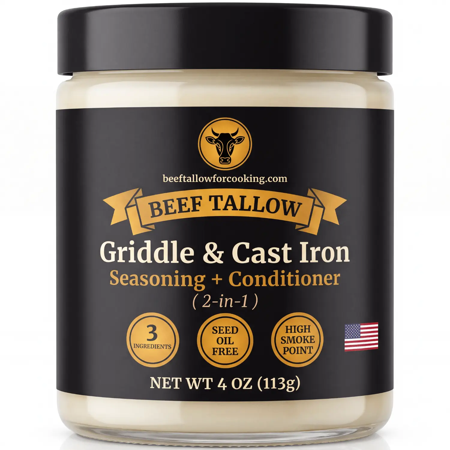 Beef Tallow Griddle & Cast Iron Seasoning + Conditioner Oil – Seed Oil Free