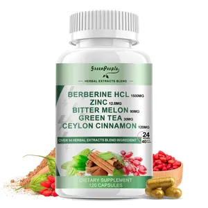 GREENPEOPLE Berberine Supplement with Ceylon Cinnamon - 120 Count Berberine 1500mg Activates AMPK & GLP-1 Berberina HCL