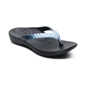 Vicki Braided Thong Sandal - Blue Ombre Gloss