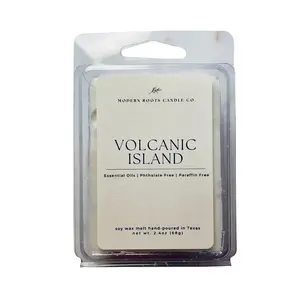 Volcanic Island Wax Melt | Handcrafted 2oz Soy Wax Melt – Tropical Citrus & Sugared Volcano Fragrance for Warmers and Home Aromatherapy