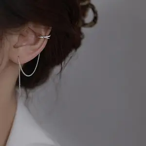 Women's 1pc Plain Chain Ear Cuff Earrings - Unisex Sleek Design, No Piercing Pain-Free Chain-Based Ear Cuffs Earrings, Ideal for Parties, Music Festivals, Friend Gift, Chain-Based Earrings