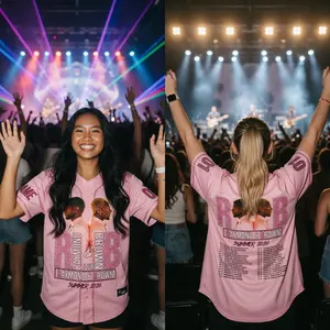 Custom Name and Number The R&B Tour Pink Shirt, Hip Hop Concert Jersey, RnB Fan Apparel, Streetwear Music Shirt baseball jersey, Gift for Fan