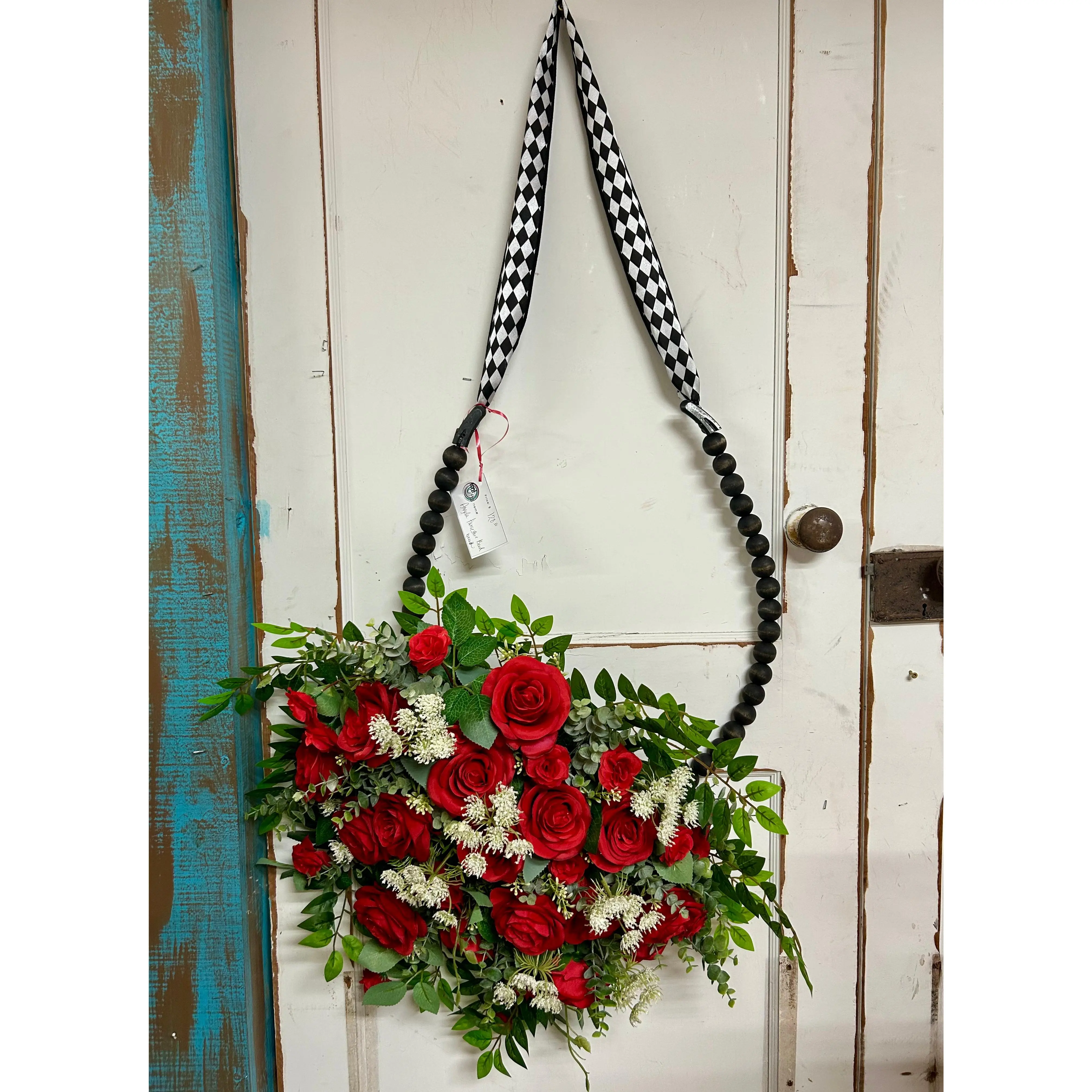 Beaded Horseshoe Wreath Made By Angela With Barrel Of Wreath Designs
