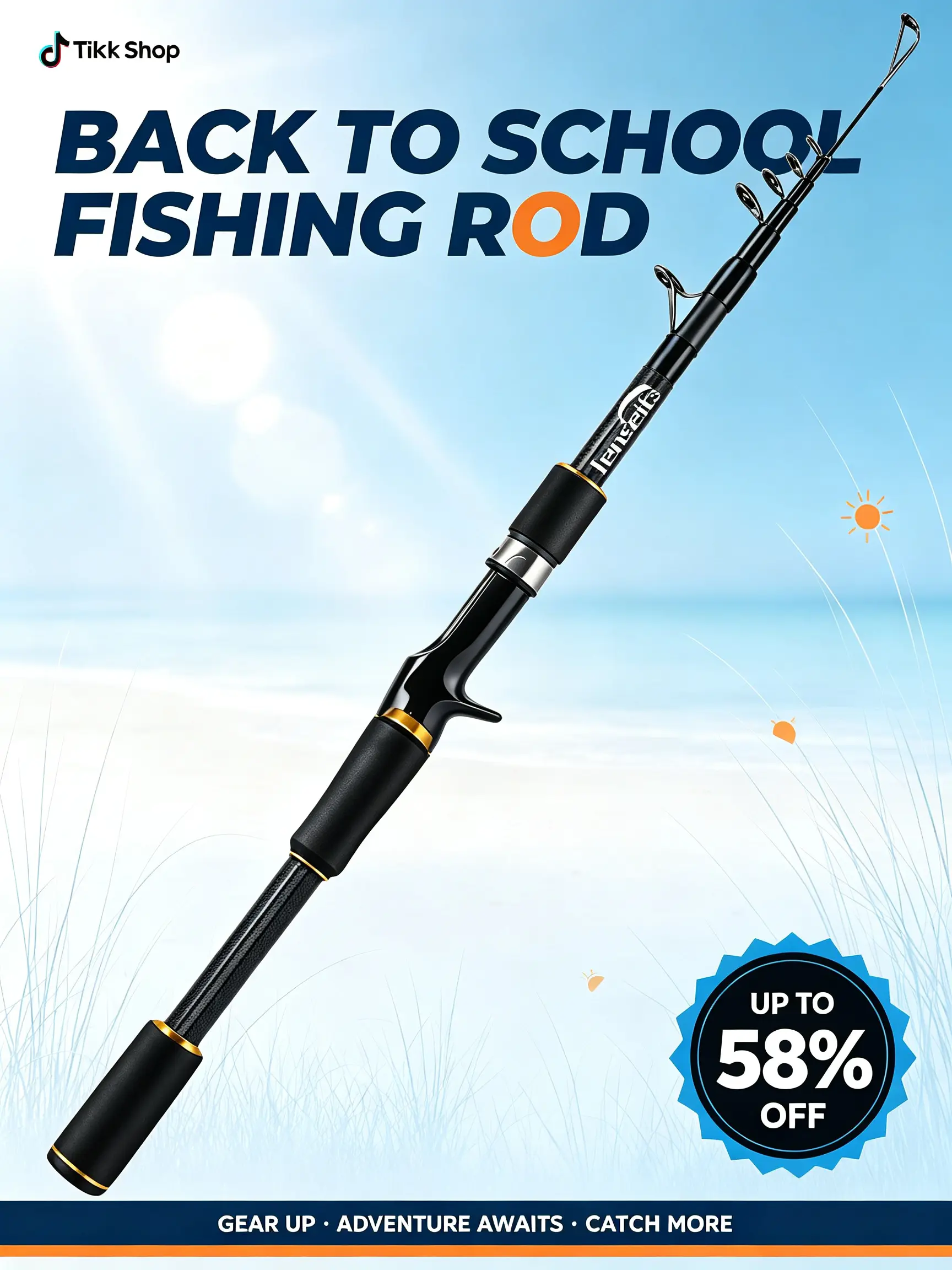 【Back to School】Jenseits Carbon Fiber Telescopic Fishing Rod - Saltwater Resistant, Cork Grip, EVA Grip, 7ft Cast Pole for Bass Trout, 0.4kg Weight, 1 Month Warranty, Inshore Surf