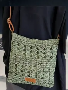Crossbody Bags Women Woven Shoulder Purse Beach Zipper