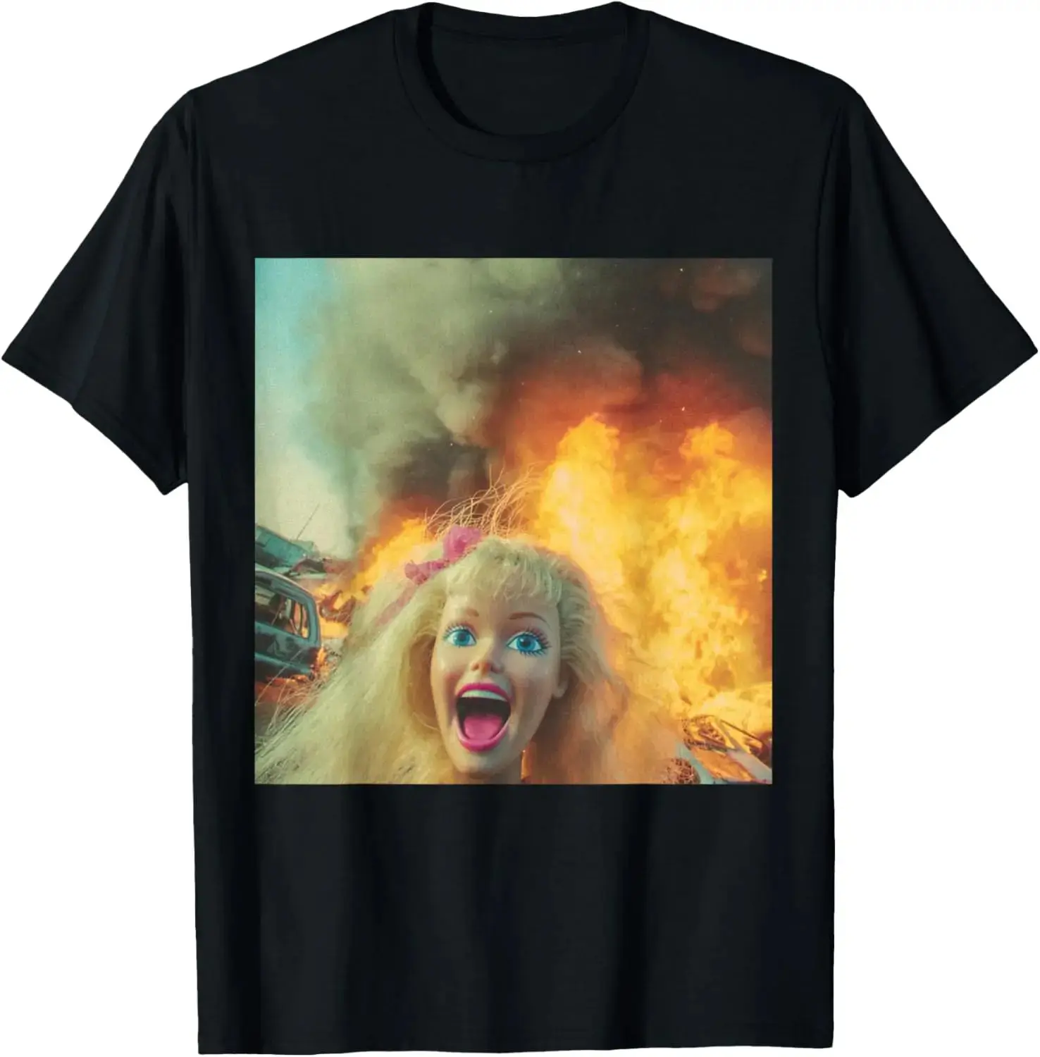 100% cotton Unisex Funny Disgusting Doll face Meme T-Shirt
