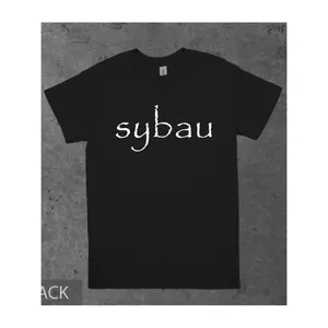 100% Cotton Golf Gift T-Shirt For Men and Women Sybau Unisex T-Shirt - TikTok Meme Font Print, Black & White Casual Streetwear, Cotton Blend Regular Fit Round Neck Tee, Z-Generation Humor Gift for Adults, All-Season Fashion, Funny T Shirts