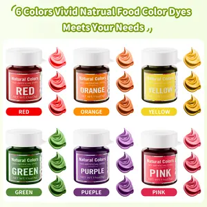 6 Natural Luster Dust Edible Glitter Shimmer Set, Water Soluble, Food Grade Edible Glitter for Cake, Dessert & Drink Decor, Long-Lasting Shimmer, Non-Toxic, Allergen-Free, Easy to Use 3g/bottle Bake Nata