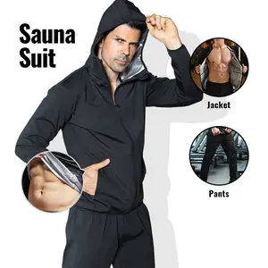 Sauna Max Men Sauna Suit Sweat Fast Heavy Duty Exercise Running Quick Dry Breathable Comfortable GYM Fitness Cycling Workout Boxing