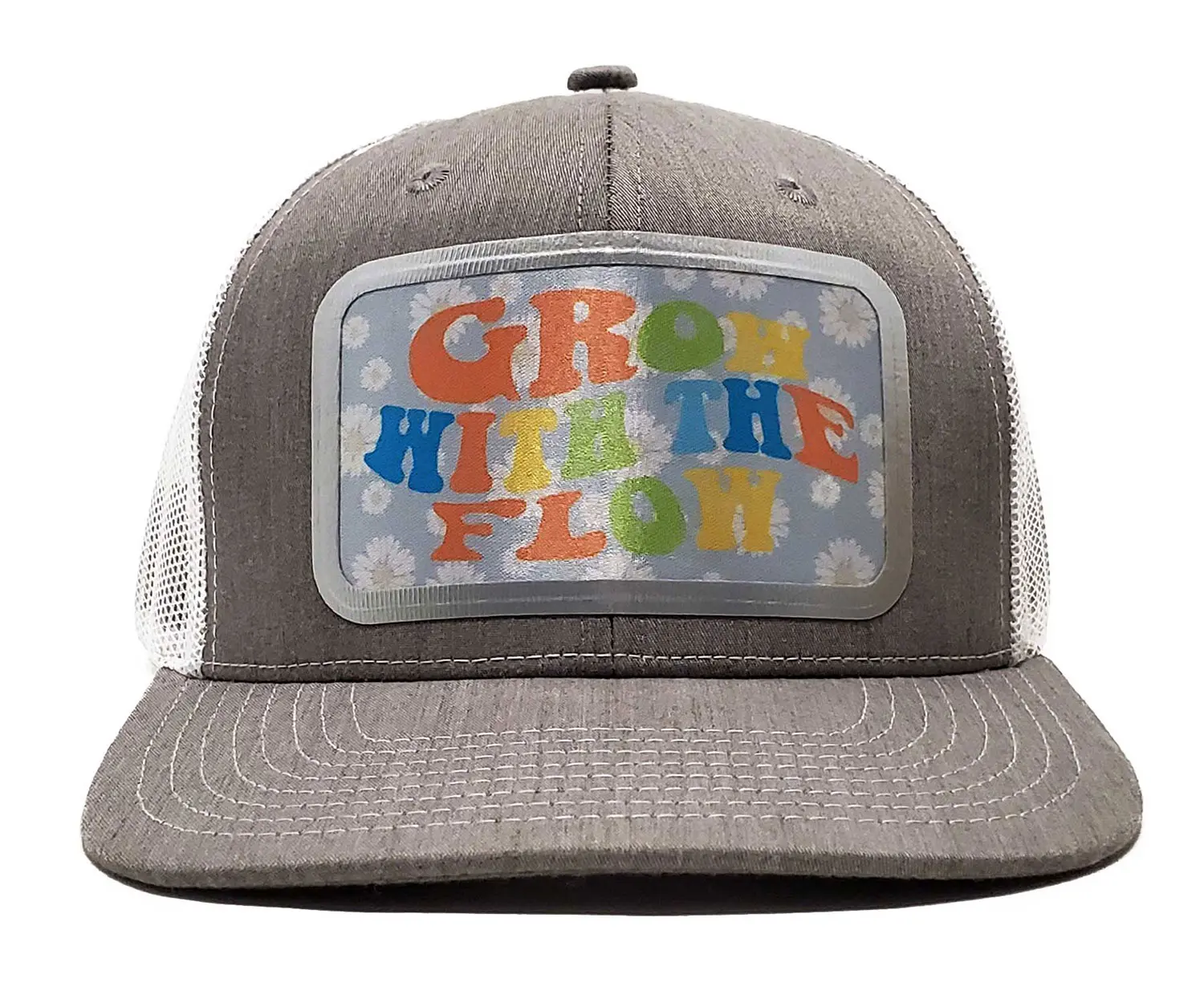 Baseball Cap Hat Trucker Grow Flow Retro Patch