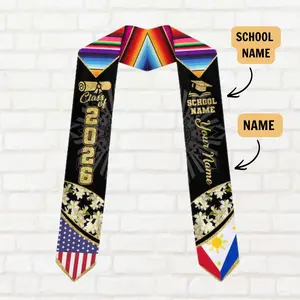 Custom Name Filipino Graduation Sash 2026, Philippines Graduation Stole, Philippine Graduation Sash 2026