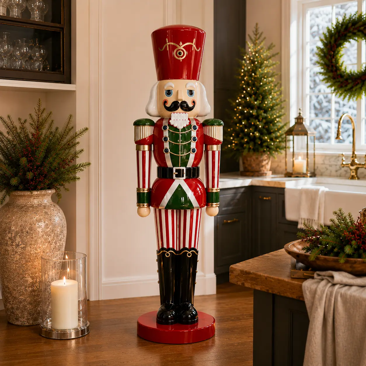 6 FT Red White & Green Nutcracker