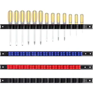 Screwdriver Organizer Hardware Tool Display Rack Garage Accessories Easy to Install Storage Holder Workshop Hardware Tool, 4 Pieces