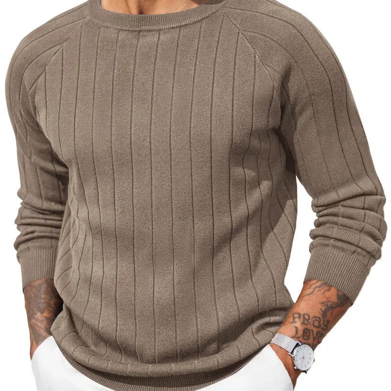 COOFANDY Men Dress Sweater Long Sleeve Crew Neck Sweater Slim Fit Business Casual Pullover Sweater