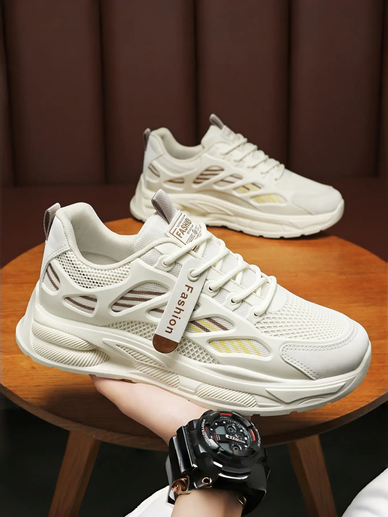 adidas gazelle silver green womens ADIDAS OZMILLEN Size 13 White Beige Mesh Chunky Sneakers