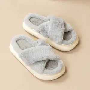 Womens Slippers Fuzzy Slippers House Slippers for Woman Slippers for Women Indoor Fluffy Platform Slippers Home Footwear Home Shoes