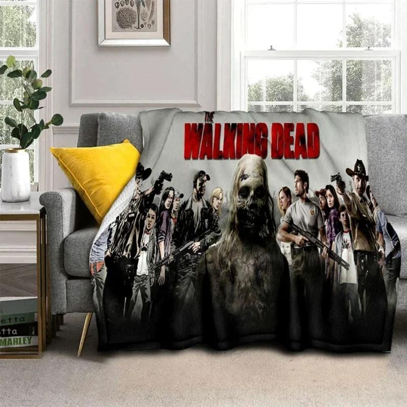 3D Horror TV The Walking Dead Blanket,Soft Throw Blanket for Home Bedroom Bed Sofa Picnic Travel Office Cover Blanket Kids  Warm Haven Textiles