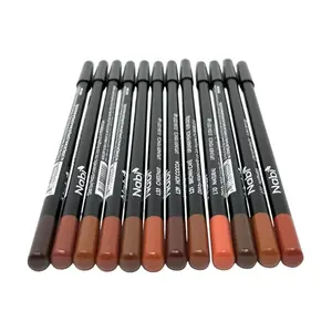 Nabi  Brown Lip Liner Pencil Set - 7.5 inch-Long Lasting High Pigment Rich Brown Shades 7.5 Inch 12color for Precision Application-12pcs