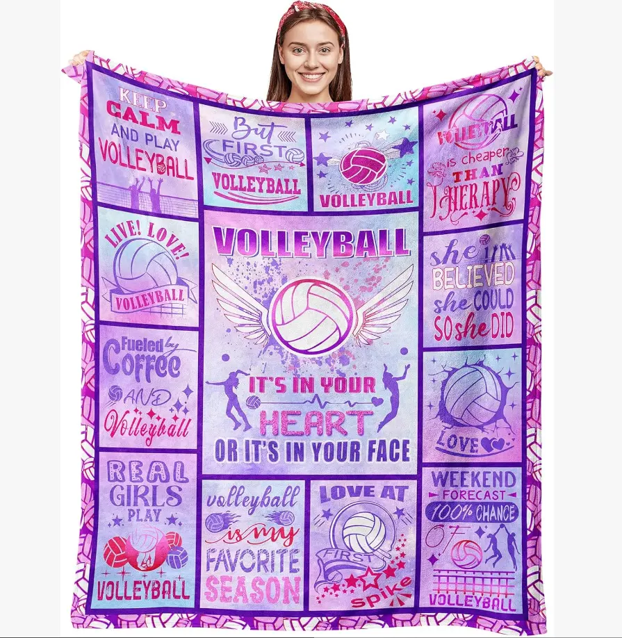 Volleyball Blanket Gifts for Teen Girls Volleyball Throw Blanket Volleyballs Stuff Volleyballs Team Players Coach Gifts 50"x40"