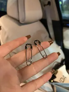 Elegant Pin Earrings, Casual Plain Design, Alloy Material, Versatile Earrings, High Quality Earrings, Perfect for Daily Wear & Special Occasions, Ideal Gift for Her🎁, Elegant Minimalist Earrings, Ear Accessories