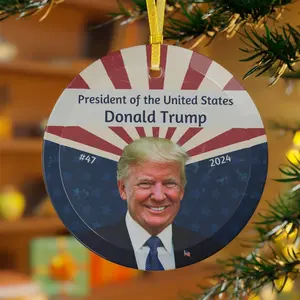 Christmas Tree Ceramic Ornaments, Gift for Supporters - Circle, Star, Heart, Oval Shapes