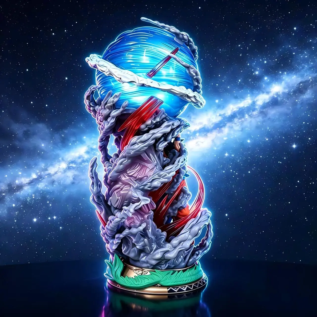 DBZ Premium Anime Figure - Glowing Display Collectible, Holiday Decor, Birthday Gift for Boyfriend. High-Quality, Vivid Details, Luminous Base.