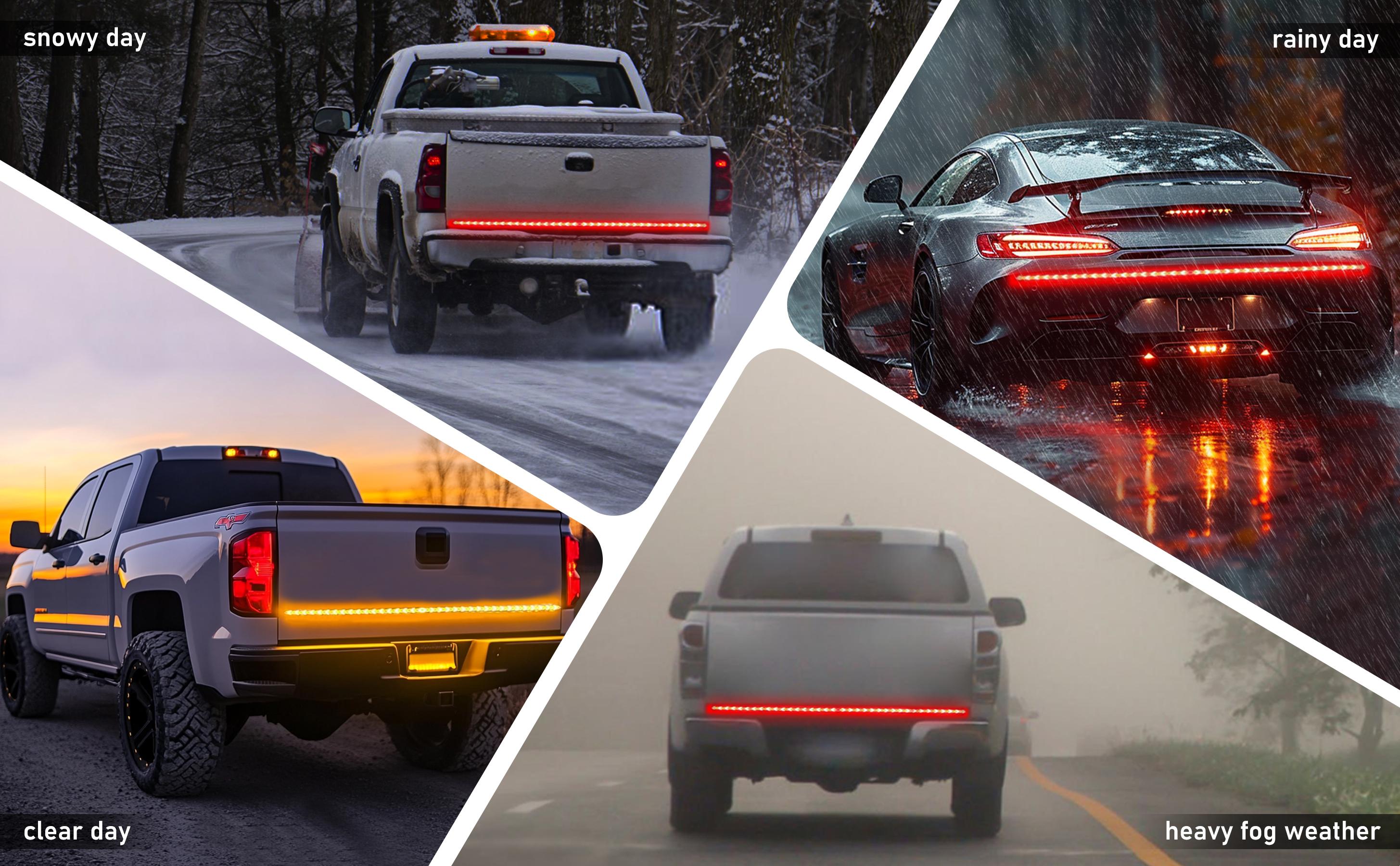 DIBMS 60-Inch LED Tailgate Light Strip: Dynamic Turn Signals & Reverse Lights for Cars & Trucks,Streaming Light Effects, Ambient Lighting Kits.(1PCS)