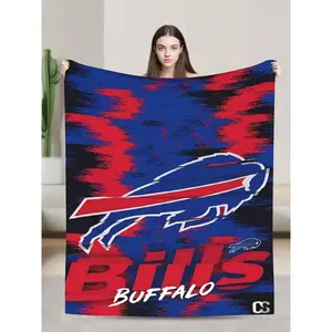 1Pc Buffalo Blanket Bills Blanket Anime Lovers Gift Idea - Luxuriously Soft Flannel Blanket For Couch, Camping & Travel Adventures