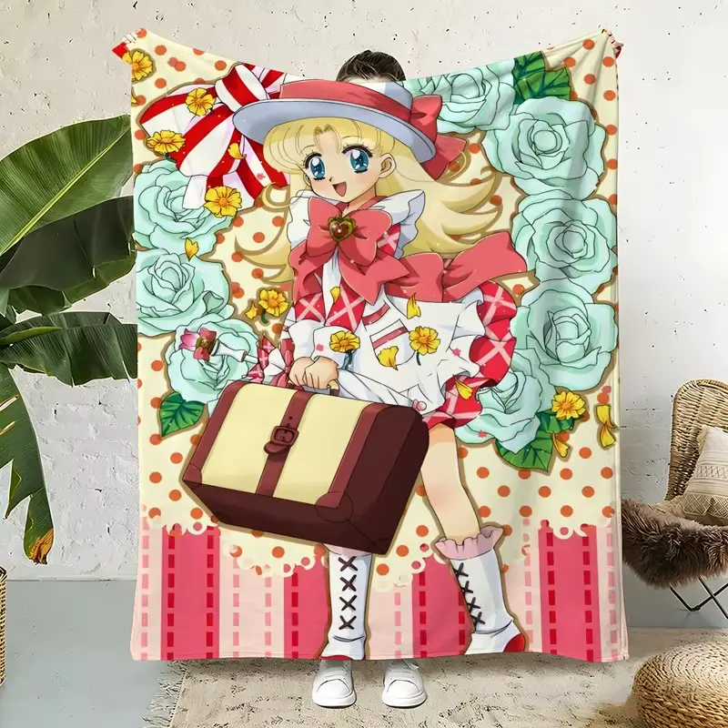 Anime A-Ashita no Nadja Throw  Flannel Throw Blanket,Bed Home Office Nap Blanket Travel,Camping,Picnic Blanket Soft Decor