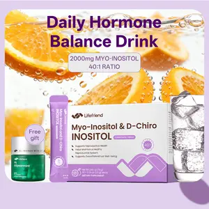 [Buy 1 Inositol get Brain Focus Supplement Free] Lifefriend Hormone Balance Drink Mix for Women – Inositol Powder Calamansi Flavor Drink with 2000mg Myo-Inositol + D-Chiro 40:1 Ratio, Vitamin D, Folate, Cycle Support, Energy & Mood