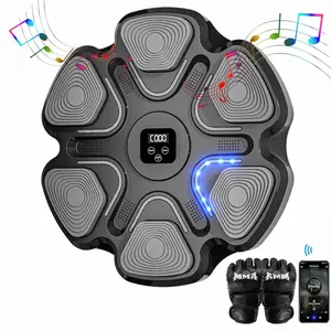 Smart Music Boxing Machine with Boxing Gloves, Wall Mounted Bluetooth-compatible Music Boxing Trainer, Electronic Boxing Target, Workout Punching Equipment for Home
