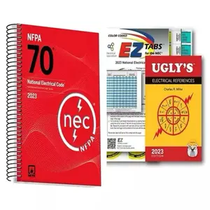 NFPA 70 2023 NEC Code Book + Ugly's Electrical Ref Spiral + EZ New Stock Workbook Handwriting Practice Book NFPA 70 2023 NEC Code Book + Ugly's Electrical Ref Spiral + EZ New Stock Workbook Handwriting Practice Book