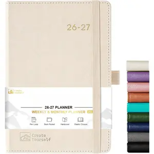 2026-2027 Planner - Academic Planner 2026-2027 Weekly Monthly Planner, July 2026 - June 2027, 5.7'' x 8.4'', Thick Paper, Leather Cover, Pen Holder,  Pocket,  Daily Organizer -
