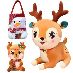 Christmas deer doll plush toy doll elk reindeer Christmas Eve Christmas gift decoration for girls