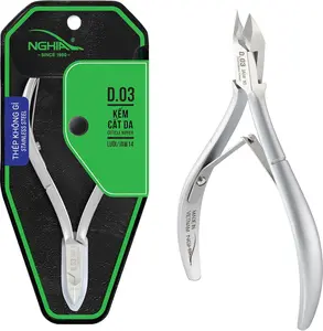 NGHIA Cuticle Nipper D-03 Stainless Steel with JAW 14 & JAW 16 for Enhanced Control and Smooth Operation in Ergonomic Design