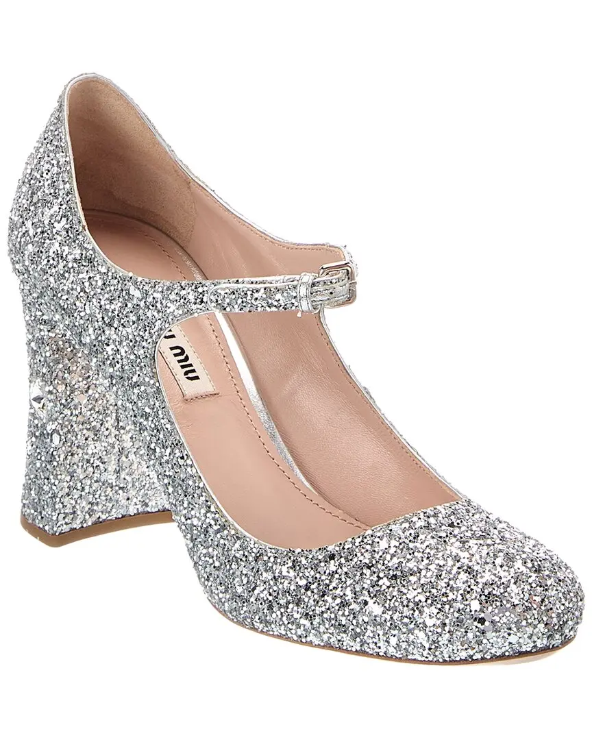 Miu Miu Glitter Mary Jane Pump