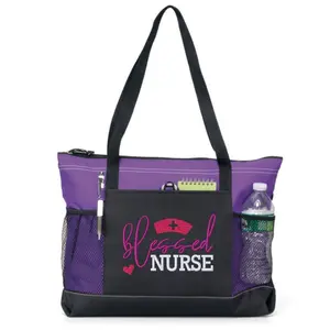 Nurses Tote Bag with Stethoscope Design Red & Black Durable Material for Graduation & Gifts Customizable Name Jackie RN Travel Purse