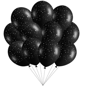 40Pcs Galaxy Balloons For Boys Galaxy Birthday Party Decorations Outer Space Themed Party Supplies Black Star Latex Balloon Garland Black And White Balloons For Kids