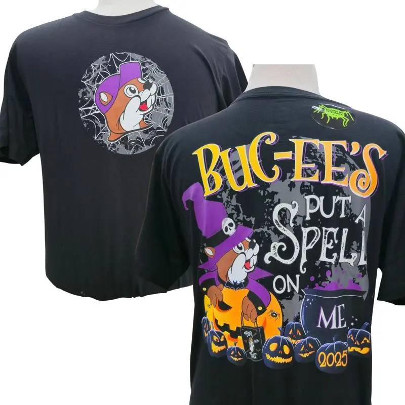 Authentic Buc-ee's New 2025 Halloween "Buc-ee's Put a Spell on Me" Glow-in-the Dark with Festive Spooky Season Shirt, Fashion Cotton, Full Colors, Full Sizes, For Men, For Women