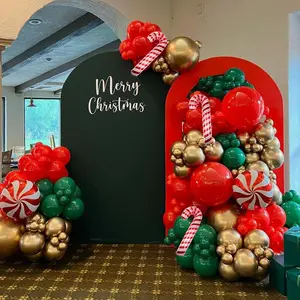 Christmas Theme Balloon Garland Arch Kit, 73pcs/set Mixed Color Balloon Set, Atmosphere Scene Layout Decoration Supplies for Wedding Birthday Festival Party