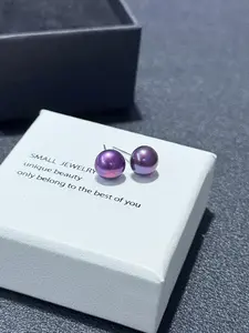 Women's Natural Freshwater Pearl Stud Earrings, S925 Silver Needle, Multiple Colors Available, Fashion Earrings, Elegant Jewelry Gift for Women