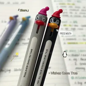 Penguin Shape Neutral Pens Set, 0.5mm Fast Dry Ink, Creative Animal Writing Pens, Animal Themed, Office Supplies, 4/8 Pieces